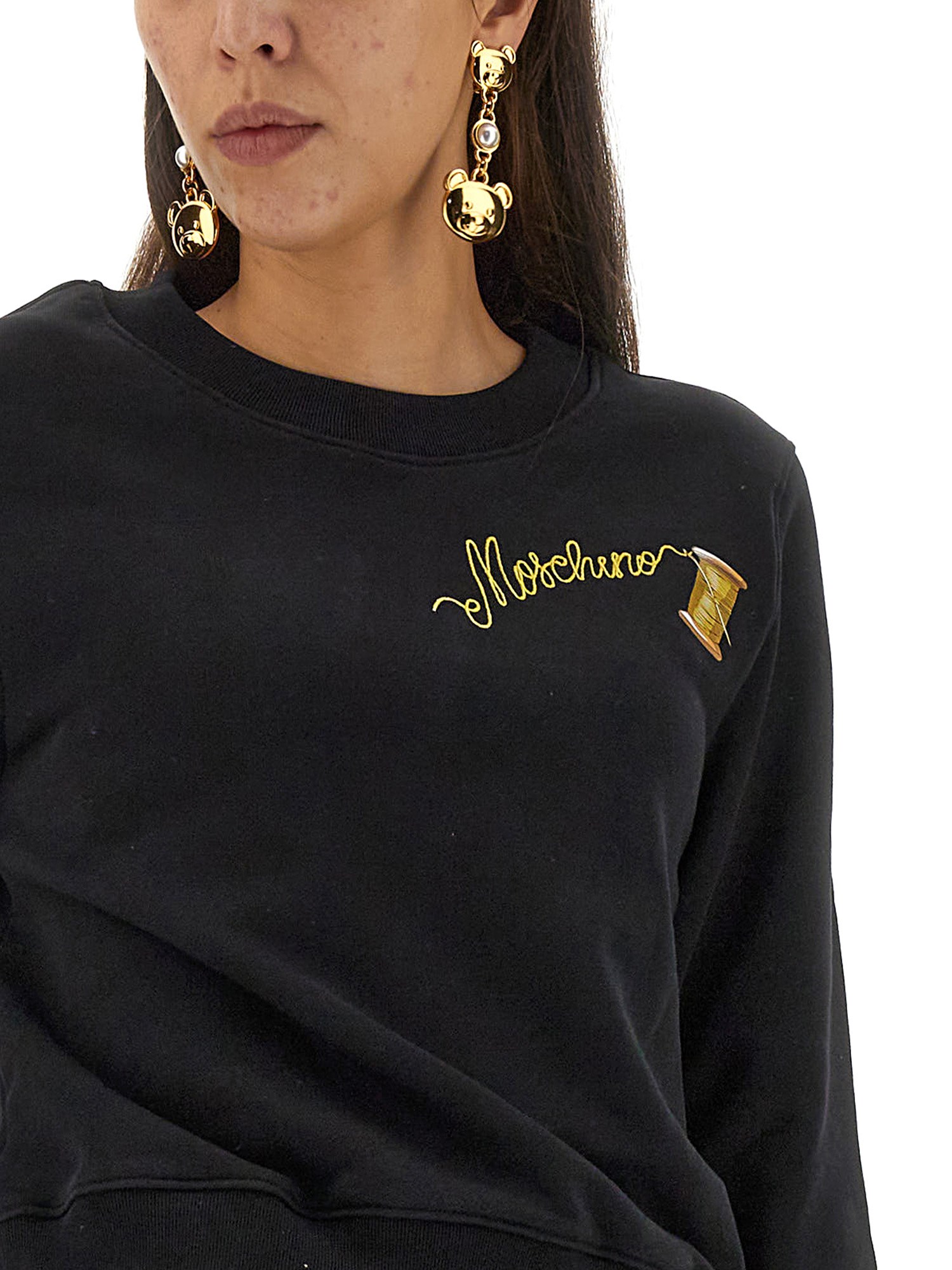 MOSCHINO    COTTON SWEATSHIRT WITH LOGO