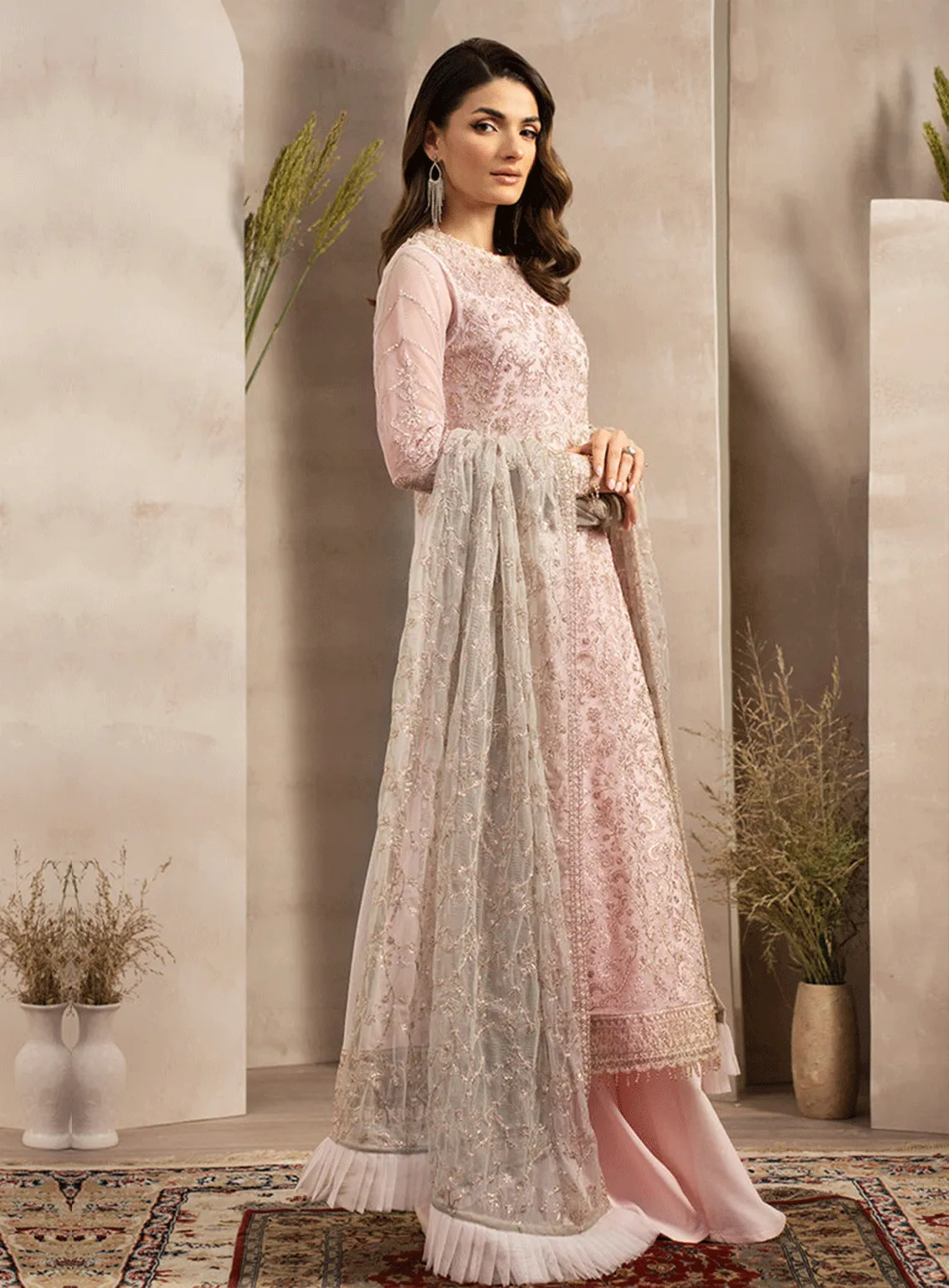 Naqsh By Zarif Embroidered Net Unstitched 3 Piece Suit - 7 LYRAH