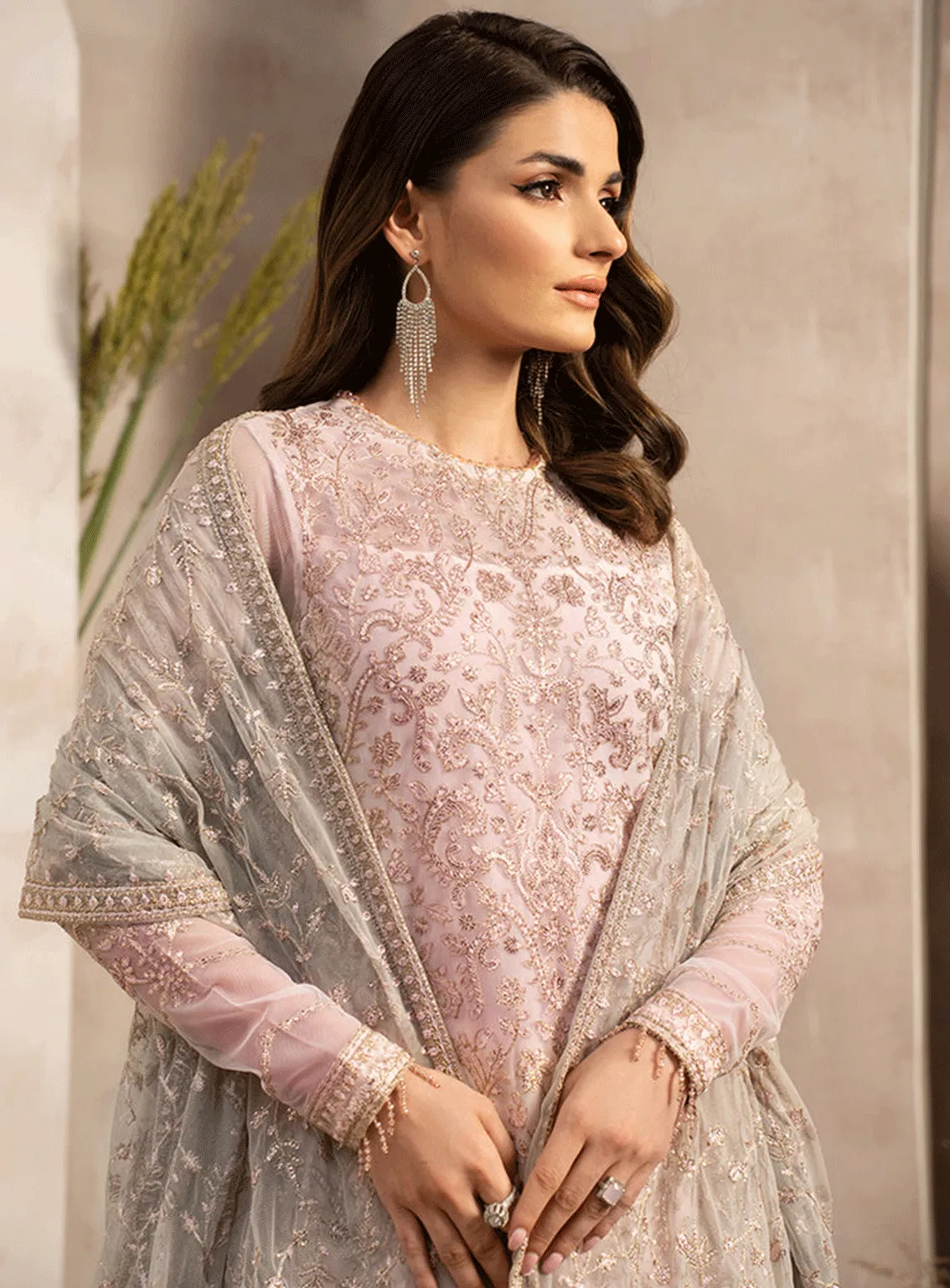 Naqsh By Zarif Embroidered Net Unstitched 3 Piece Suit - 7 LYRAH