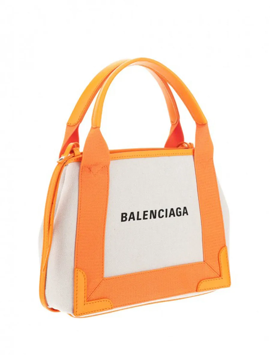 Navy XS Tote Bag in Orange