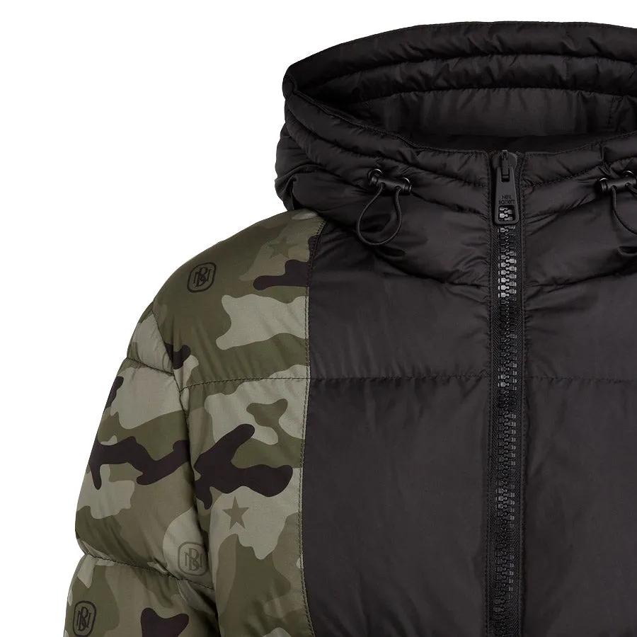 Neil Barrett - Bi-Colour Nylon Puffer Jacket in Black/Camo