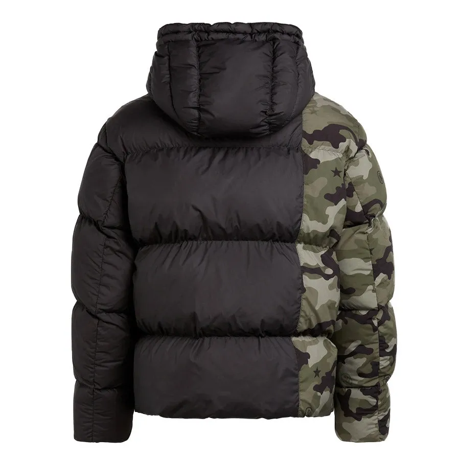 Neil Barrett - Bi-Colour Nylon Puffer Jacket in Black/Camo