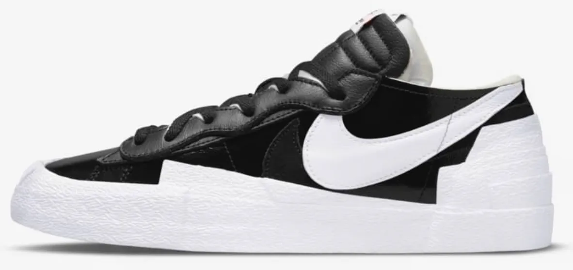 NIKE BLAZER LOW SACAI BLACK PATENT LEATHER