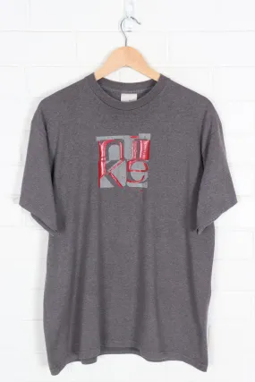 NIKE Grey & Red Logo 50/50 USA Made Tee (L-XL)