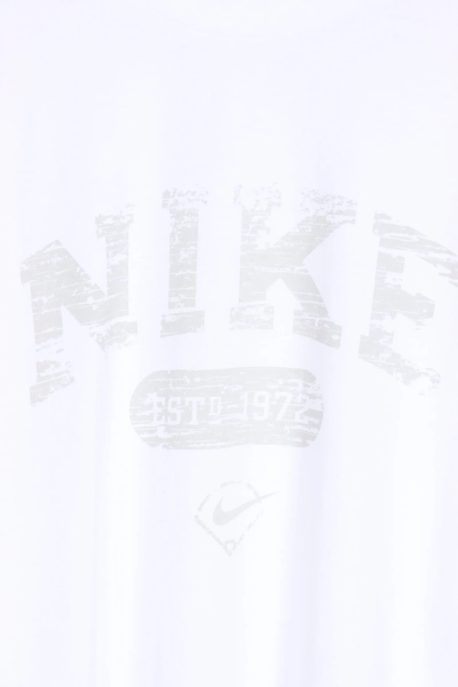 NIKE White & Grey Big Logo Tee (XL)