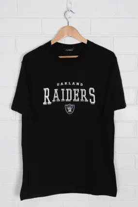 Oakland Raiders Embroidered NFL Metallic Detail Football Tee (M)