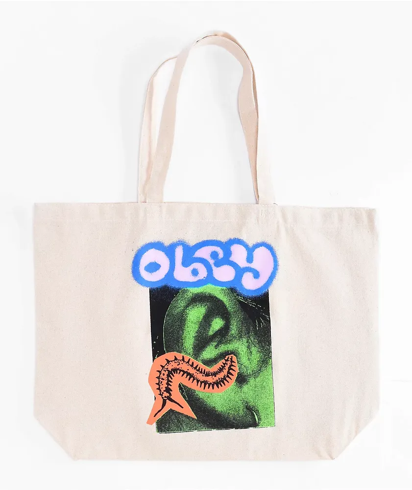 Obey Ear Bug Natural Tote Bag