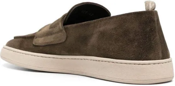 Officine Creative Herbie suede slip-on loafers Green