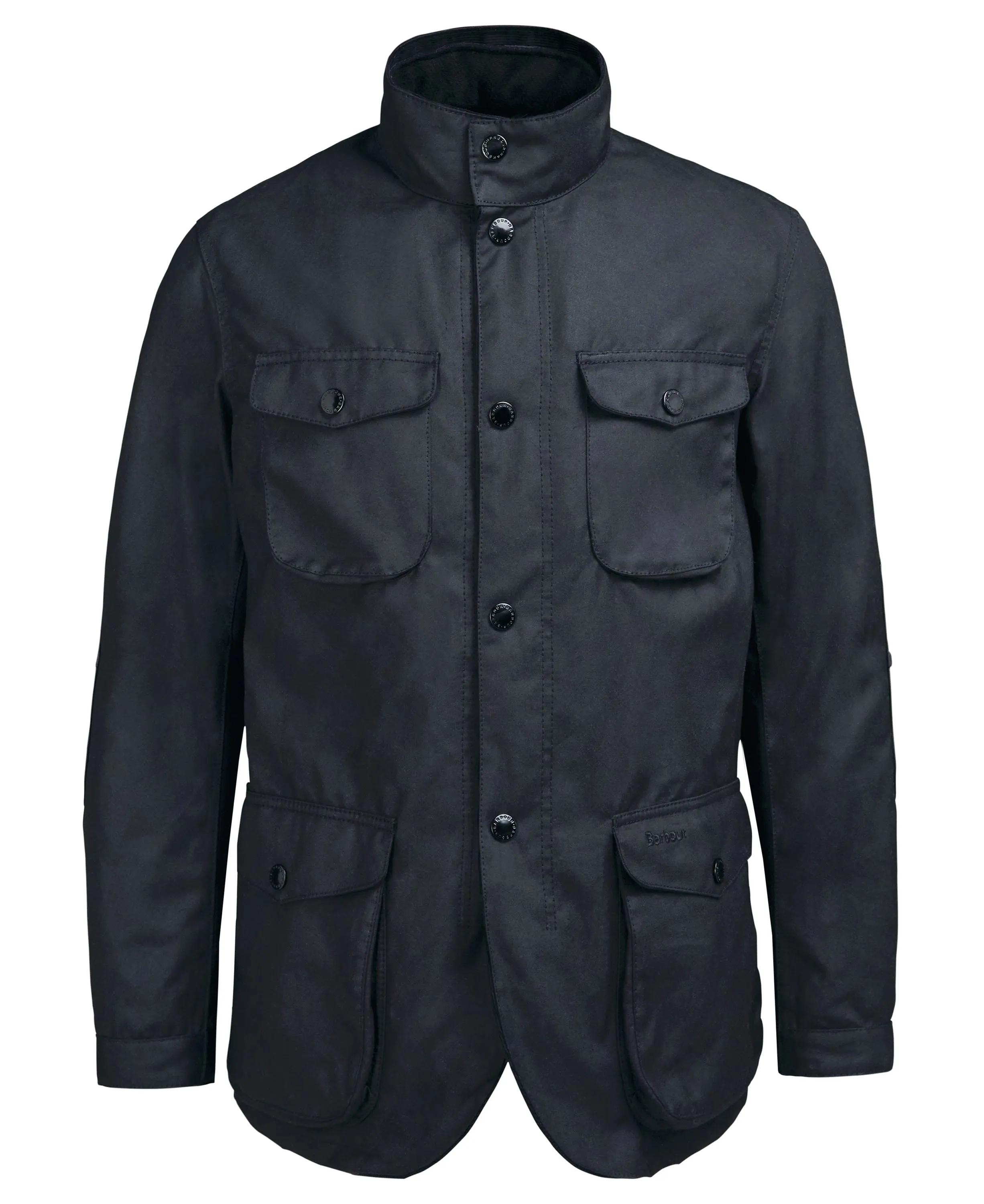 Ogston Wax Jacket Black / Classic Tartan