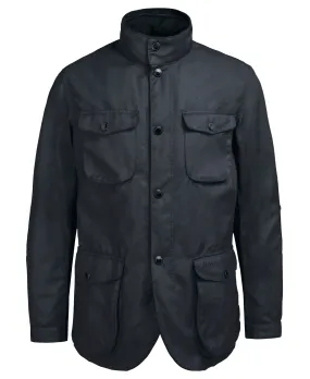 Ogston Wax Jacket Black / Classic Tartan