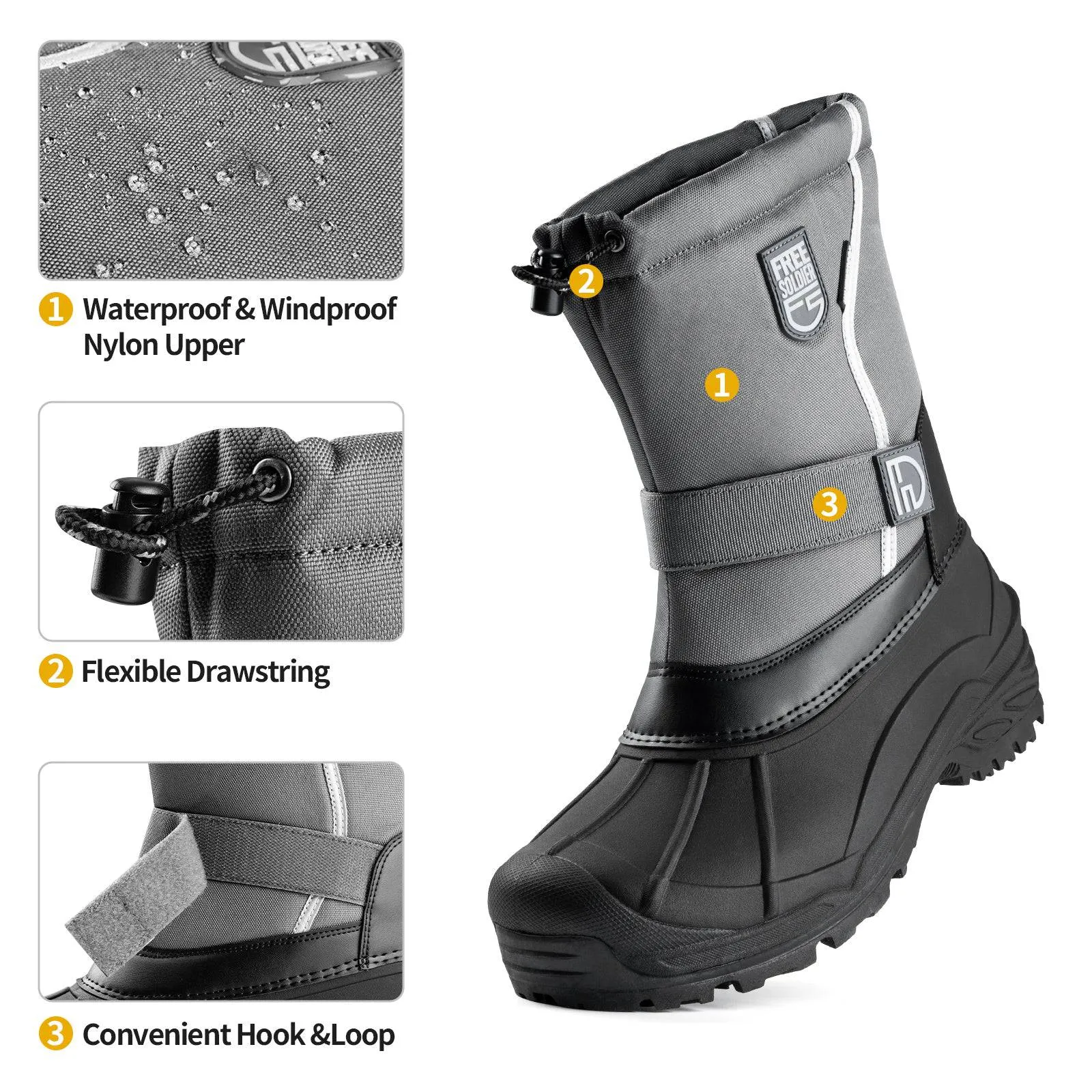 Orca Waterproof Snow Boots w/ Removable Lining