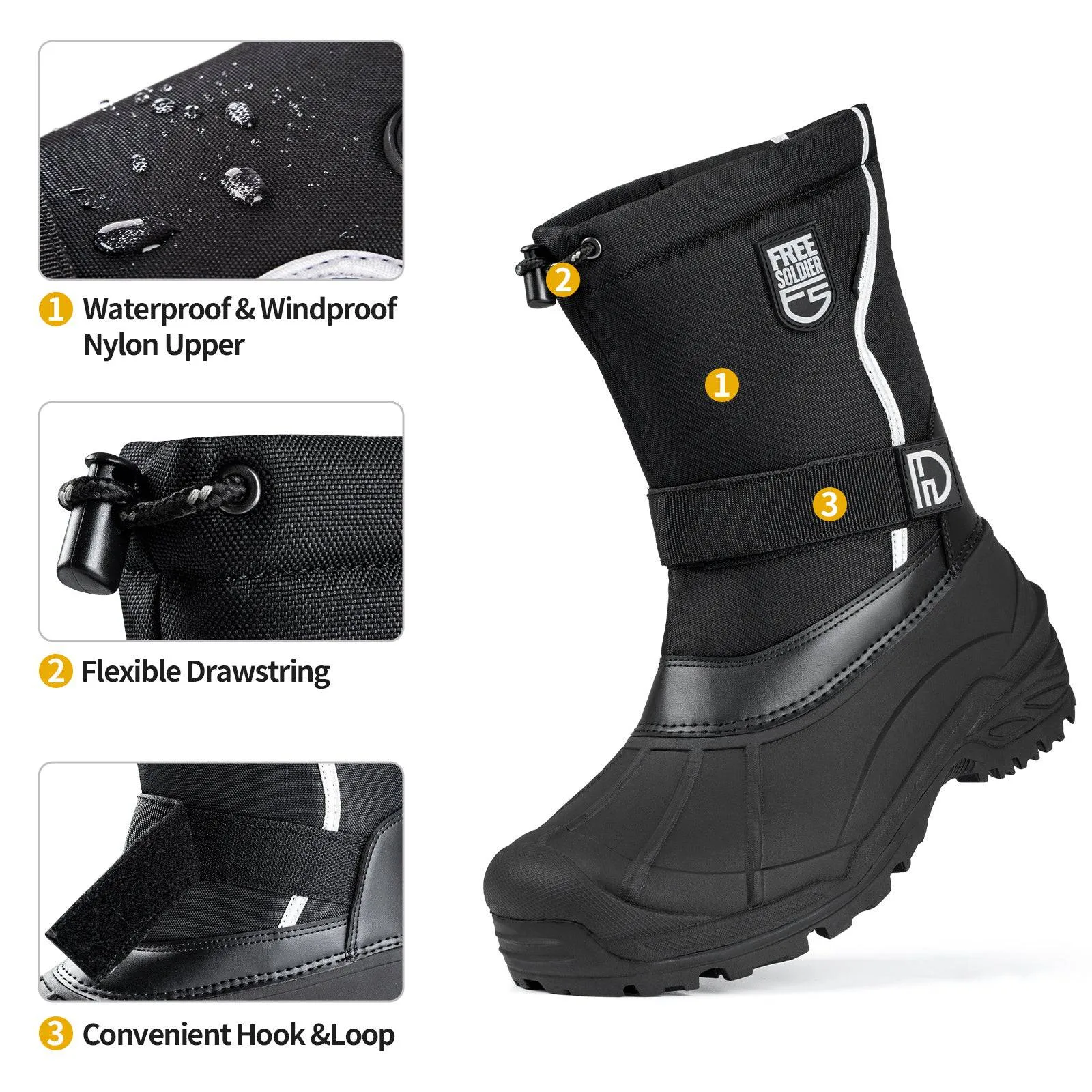 Orca Waterproof Snow Boots w/ Removable Lining