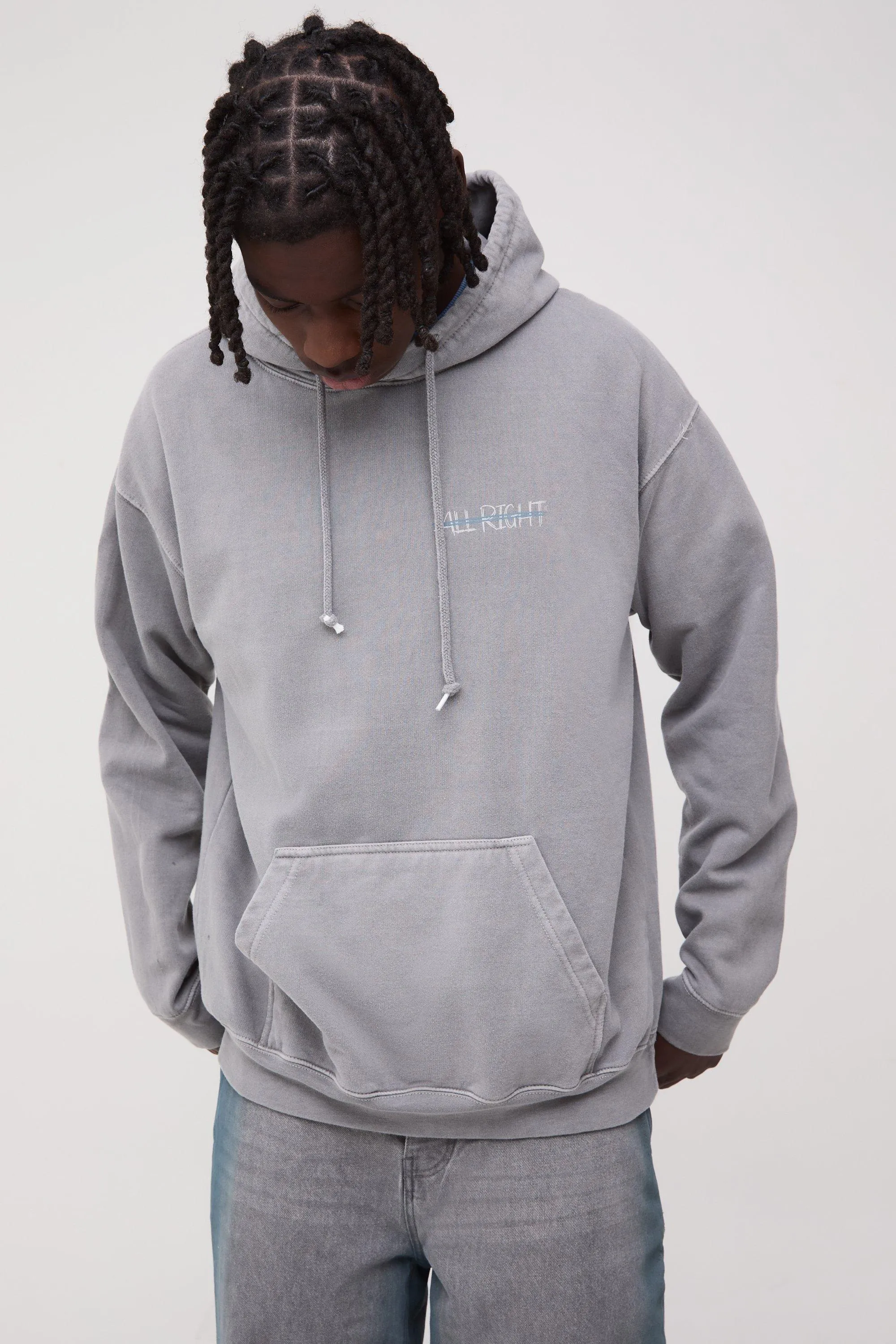 Oversized Nostalgia Graphic Washed Hoodie