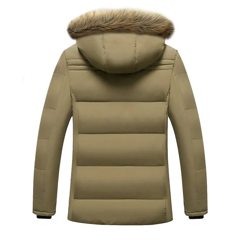 Parka chaude en polaire avec col en fourrure pour homme 1,2 kg CHAIFENKO - RMX