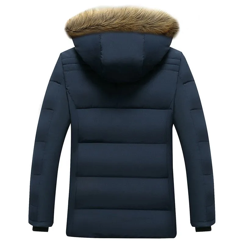 Parka chaude en polaire avec col en fourrure pour homme 1,2 kg CHAIFENKO - RMX