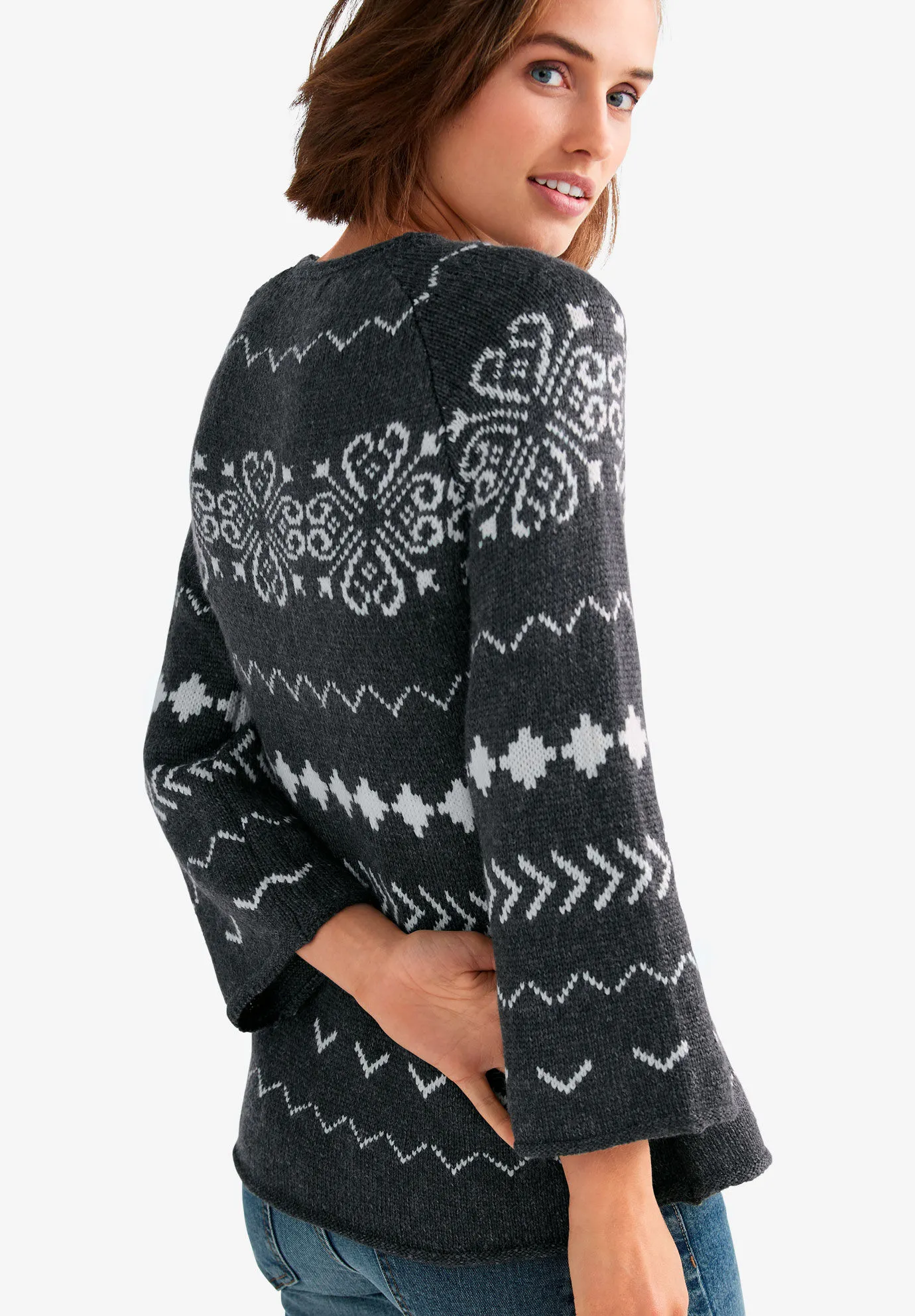 Patterned A-line Sweater