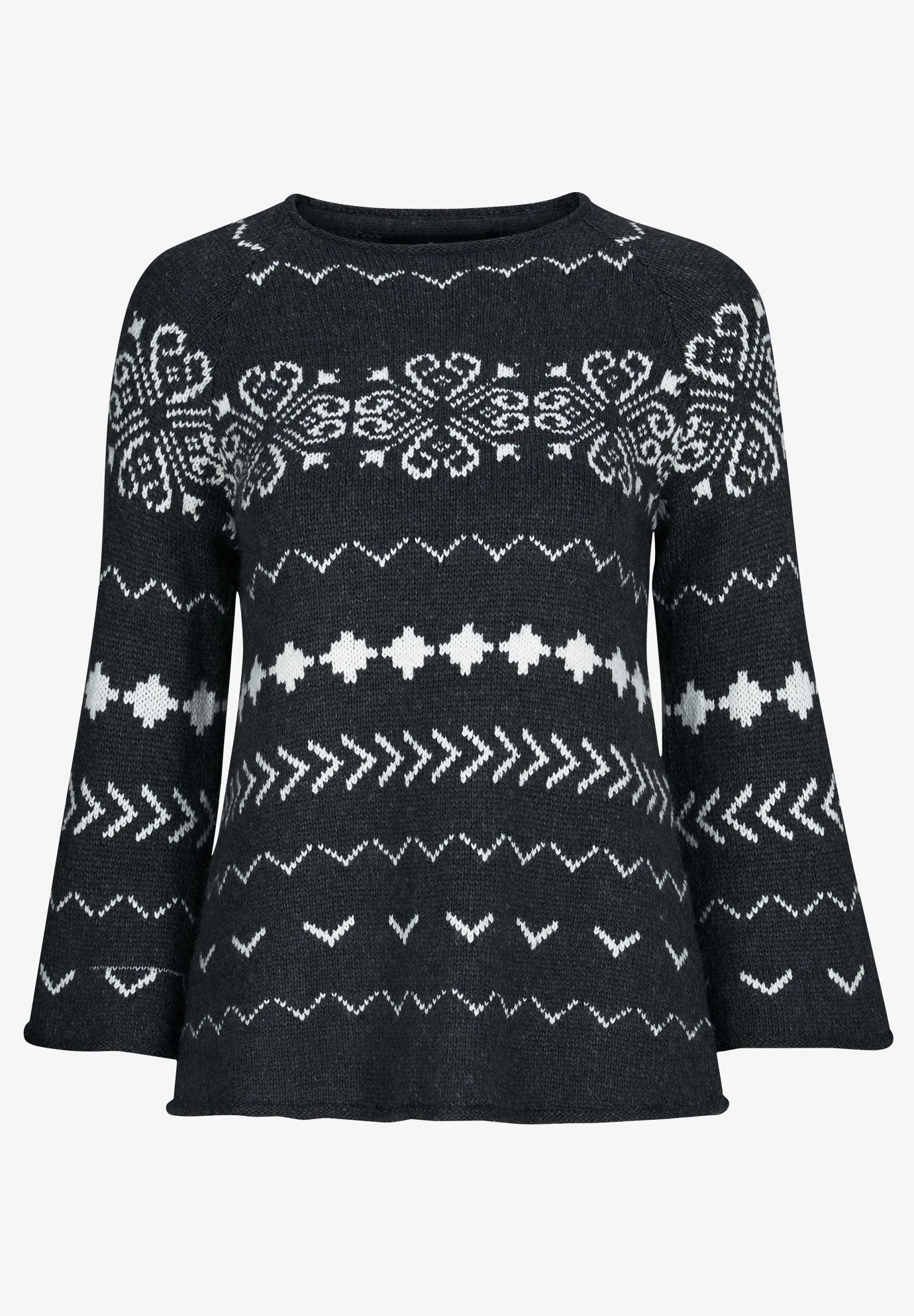 Patterned A-line Sweater