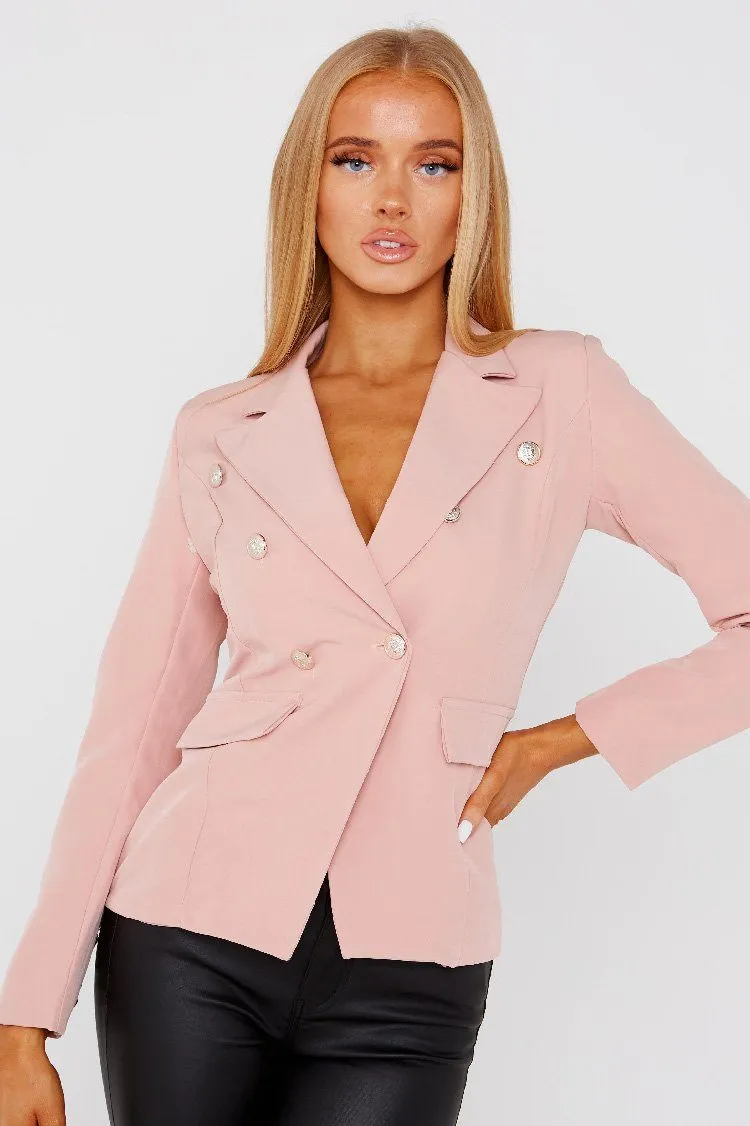 Pink Button up Blazer