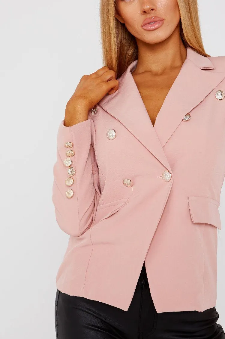 Pink Button up Blazer