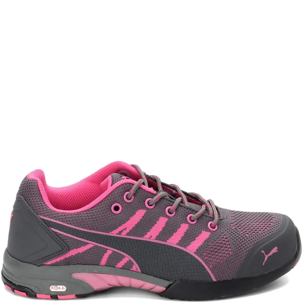 Puma Women's Fuse TC Green Safety Shoes - Grey/Pink