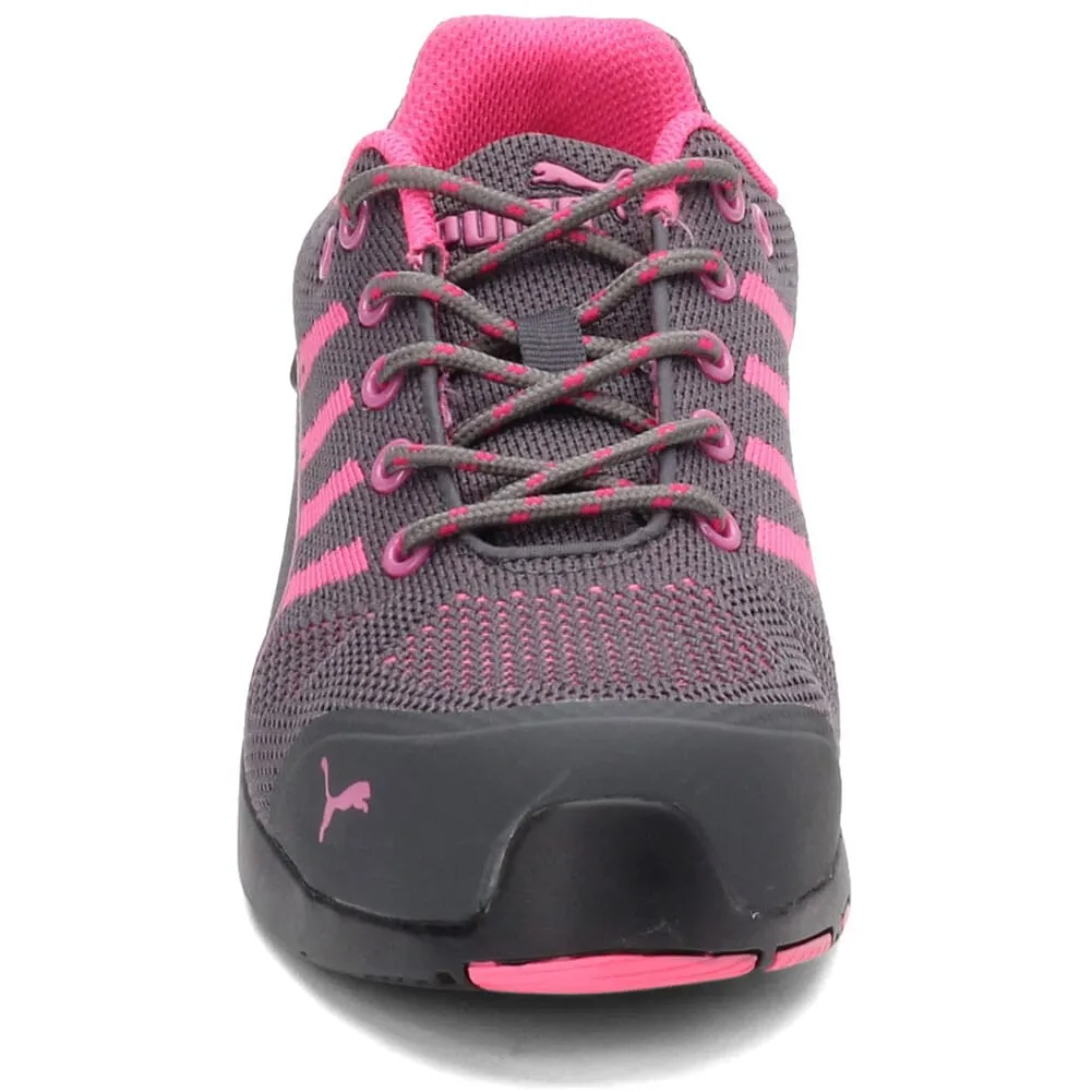 Puma Women's Fuse TC Green Safety Shoes - Grey/Pink