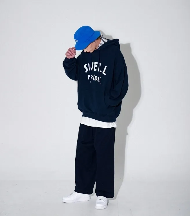 PUNCHLINE  |Street Style Oversized Logo Hoodies