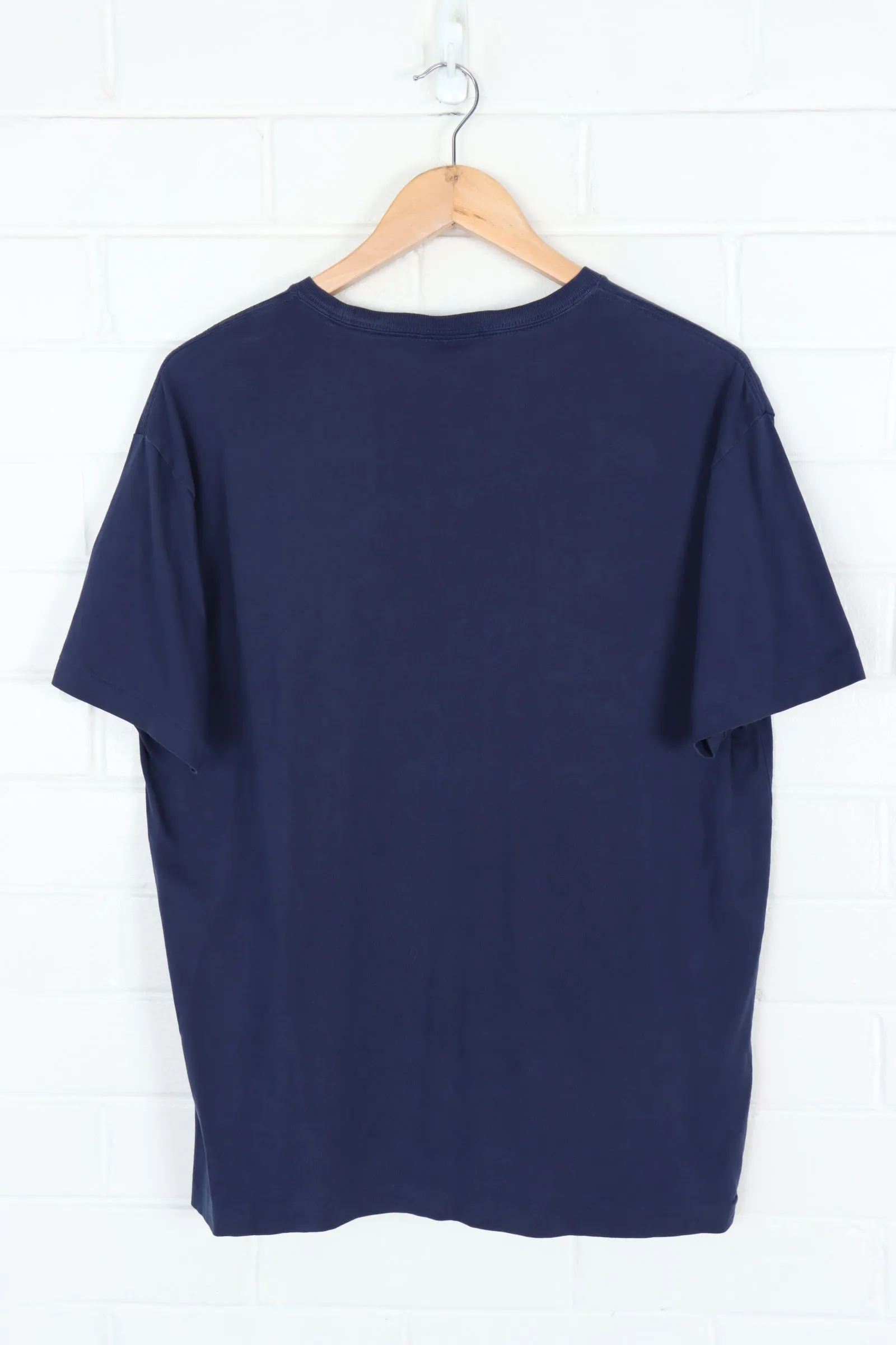 RALPH LAUREN POLO Navy & Red Single Stitch T-Shirt (L)