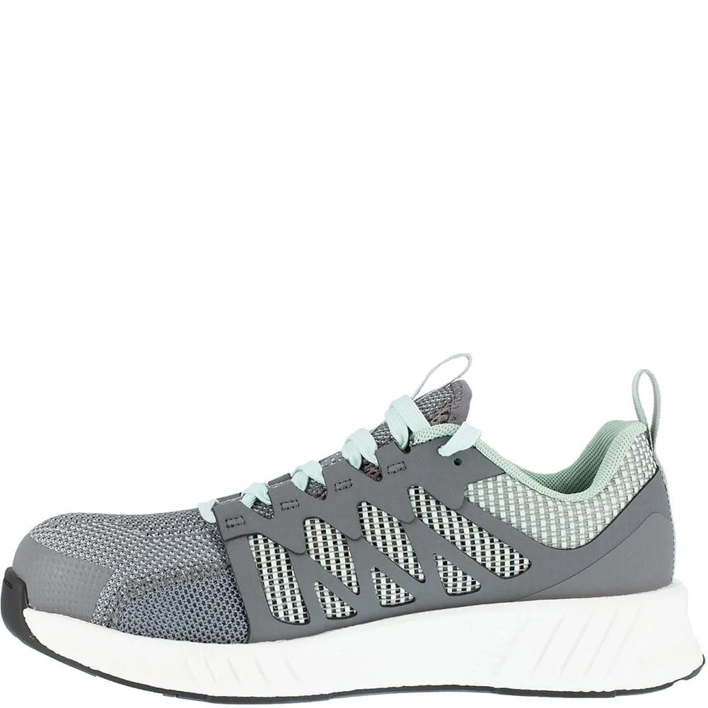 Reebok Women's Fusion Flexweave Safety Shoes - Grey/Mint Green