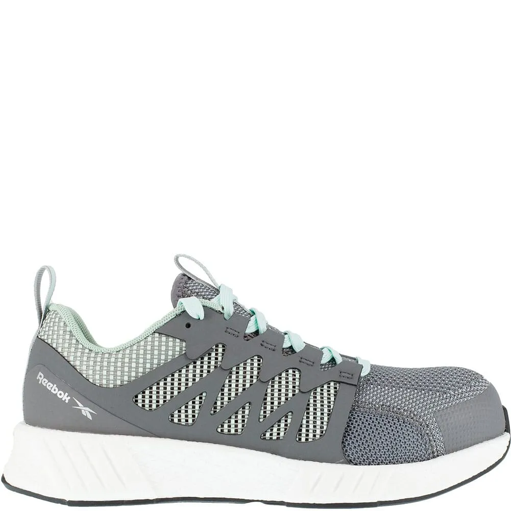 Reebok Women's Fusion Flexweave Safety Shoes - Grey/Mint Green