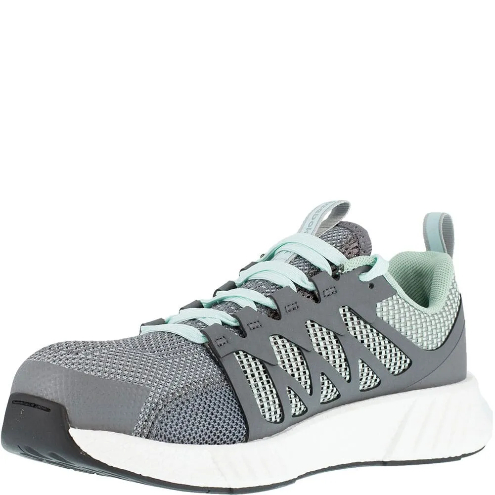 Reebok Women's Fusion Flexweave Safety Shoes - Grey/Mint Green