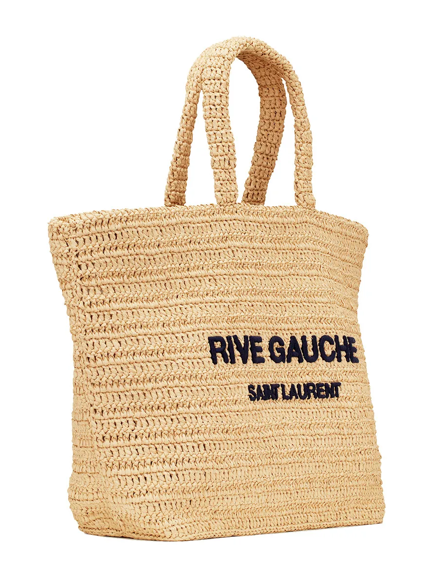 Rive Gauche Supple Tote Bag in Raffia Crochet