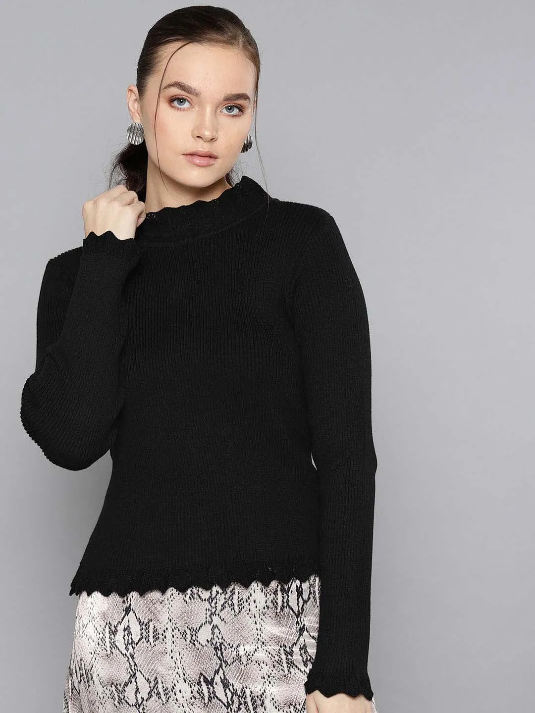 Ruffle Neck Sweater