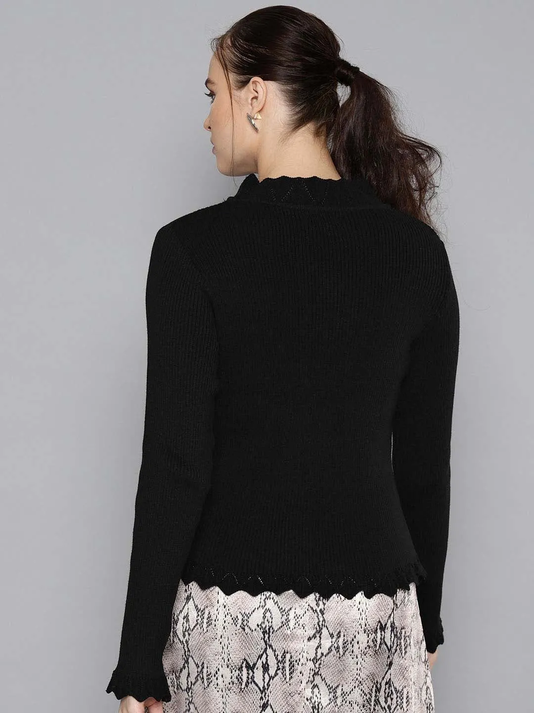 Ruffle Neck Sweater