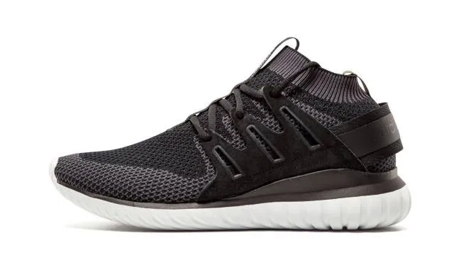 {s74917} men's adidas originals tubular nova x pk primeknit shoes black *new*