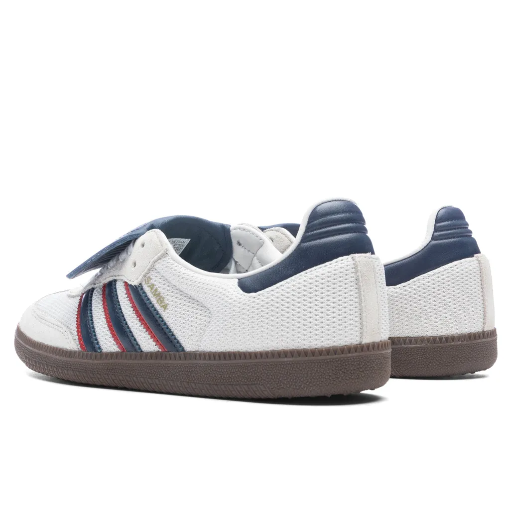 Samba LT - Crystal White/Dark Blue/Gum