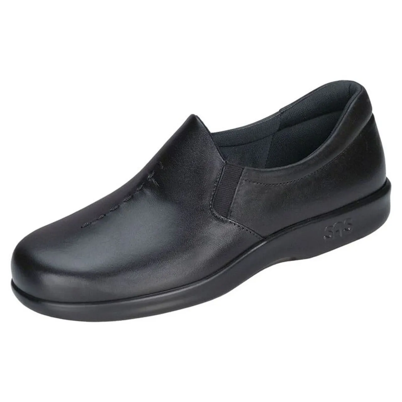 SAS VIVA Black Slip-On Loafers