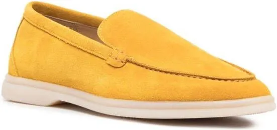 Scarosso suede slip-on loafers Yellow