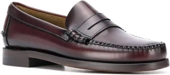 Sebago polished slip-on loafers Red