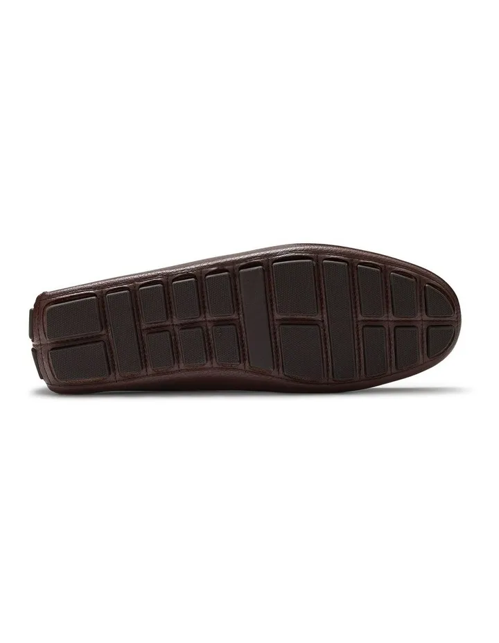 Senna Driving Loafer Shoes in Brown