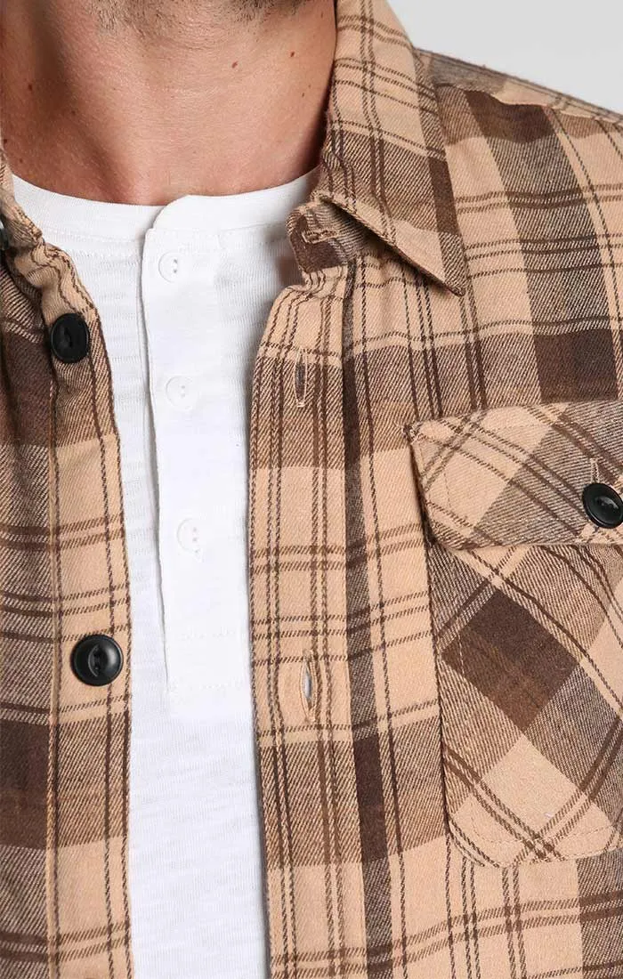 Sherpa Lined Flannel Shirt Jacket