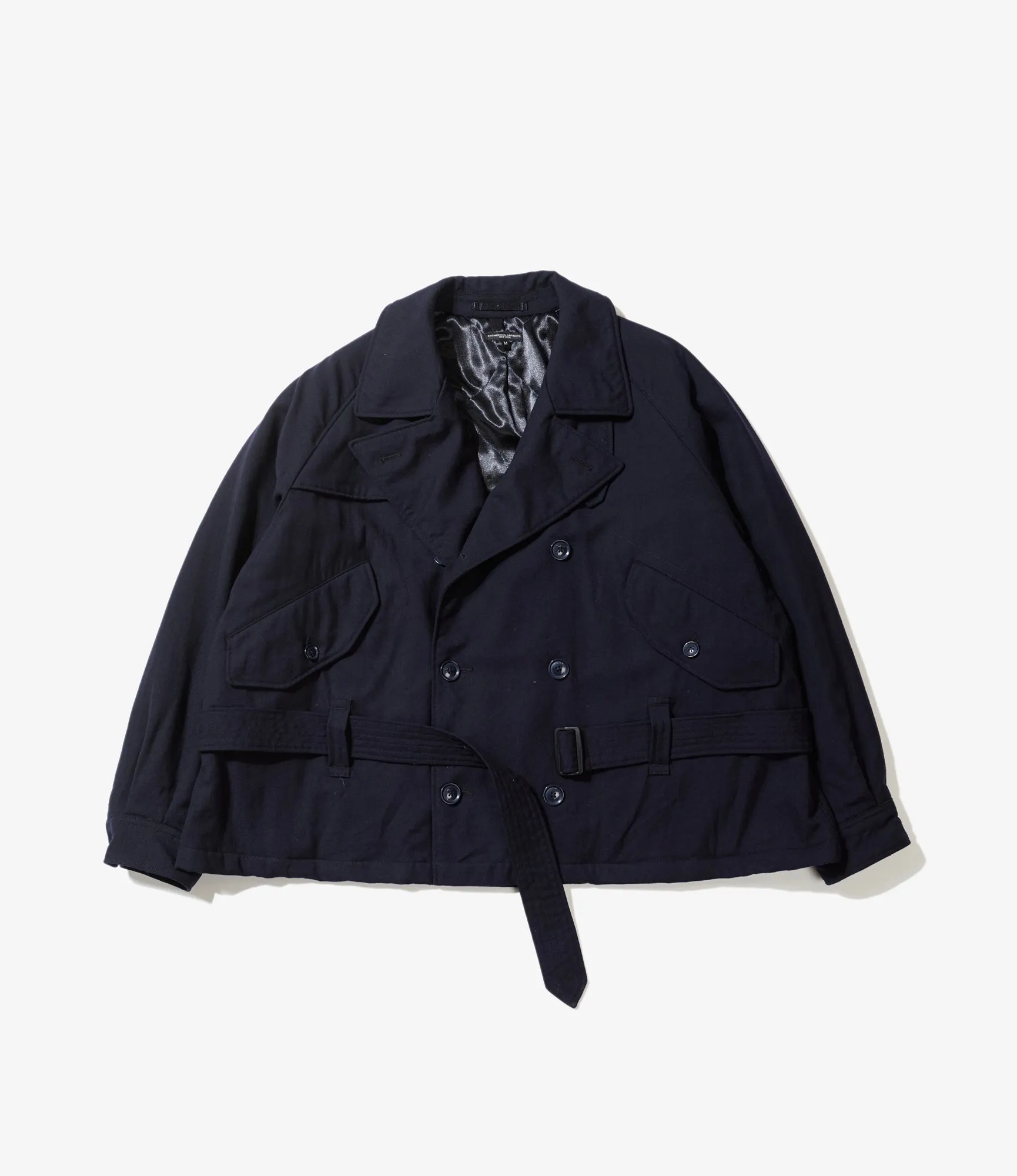 Short Trench Jacket – Dark Navy Wool Uniform Serge