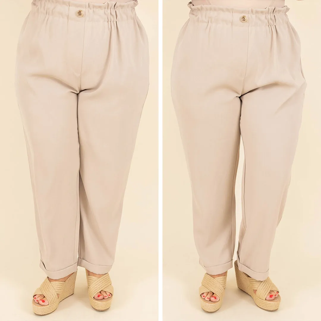 Single Step Pants, Taupe