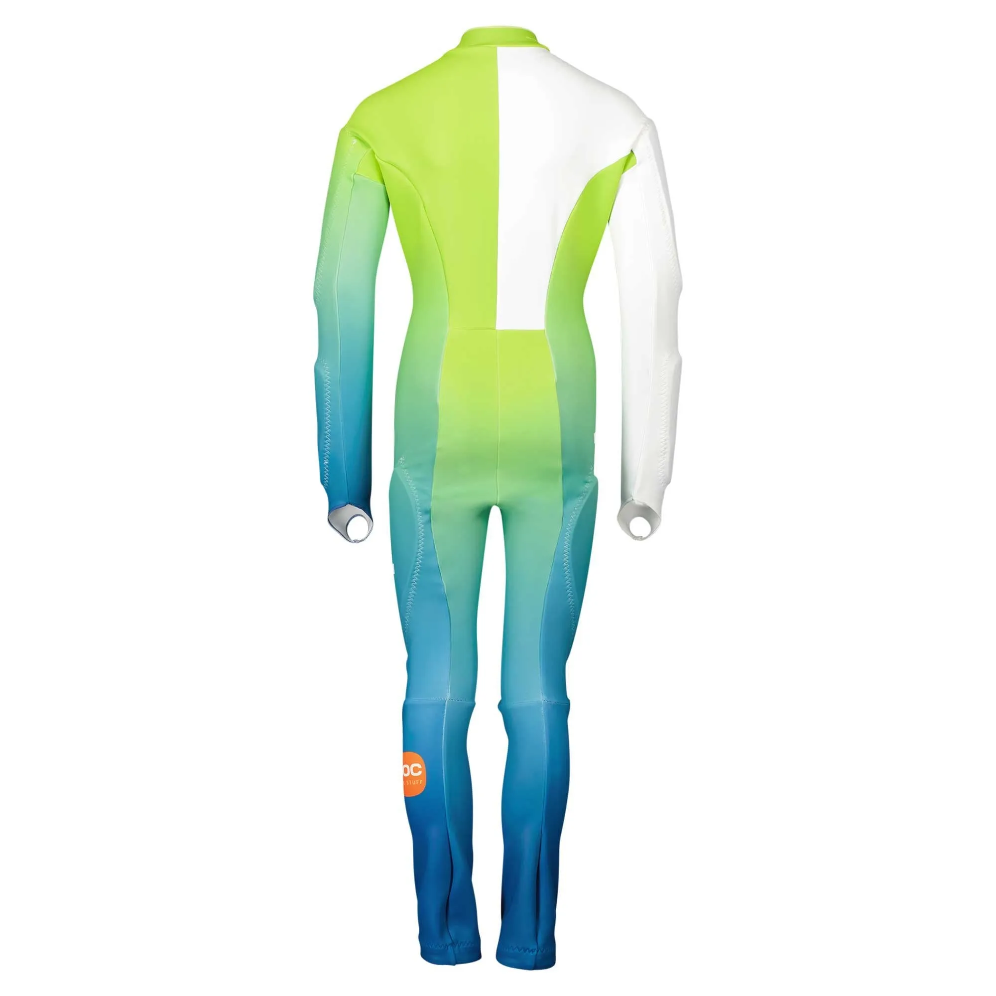 Skin GS Junior Padded Race Suit - Speedy Gradient Opal Blue/Fluorescent Yellow/Green