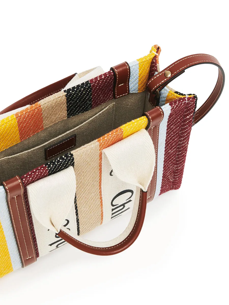 Small Woody Tote Bag in Brown Multicolour