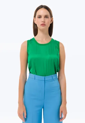 Solid Sleeveless Blouse