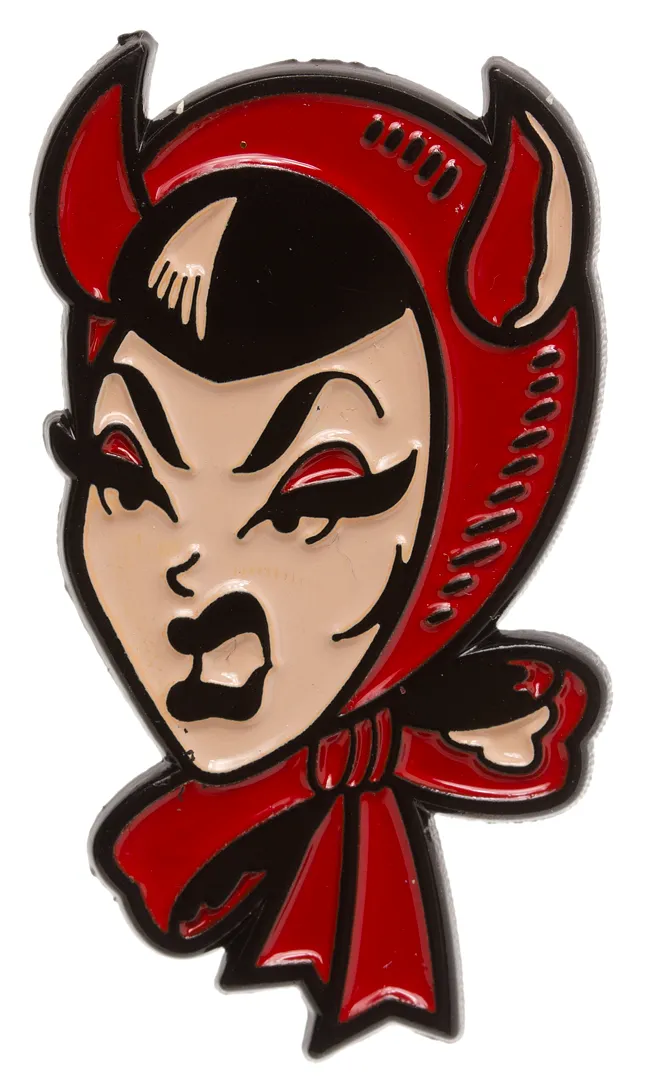 Sourpuss Devil Girl Enamel Pin