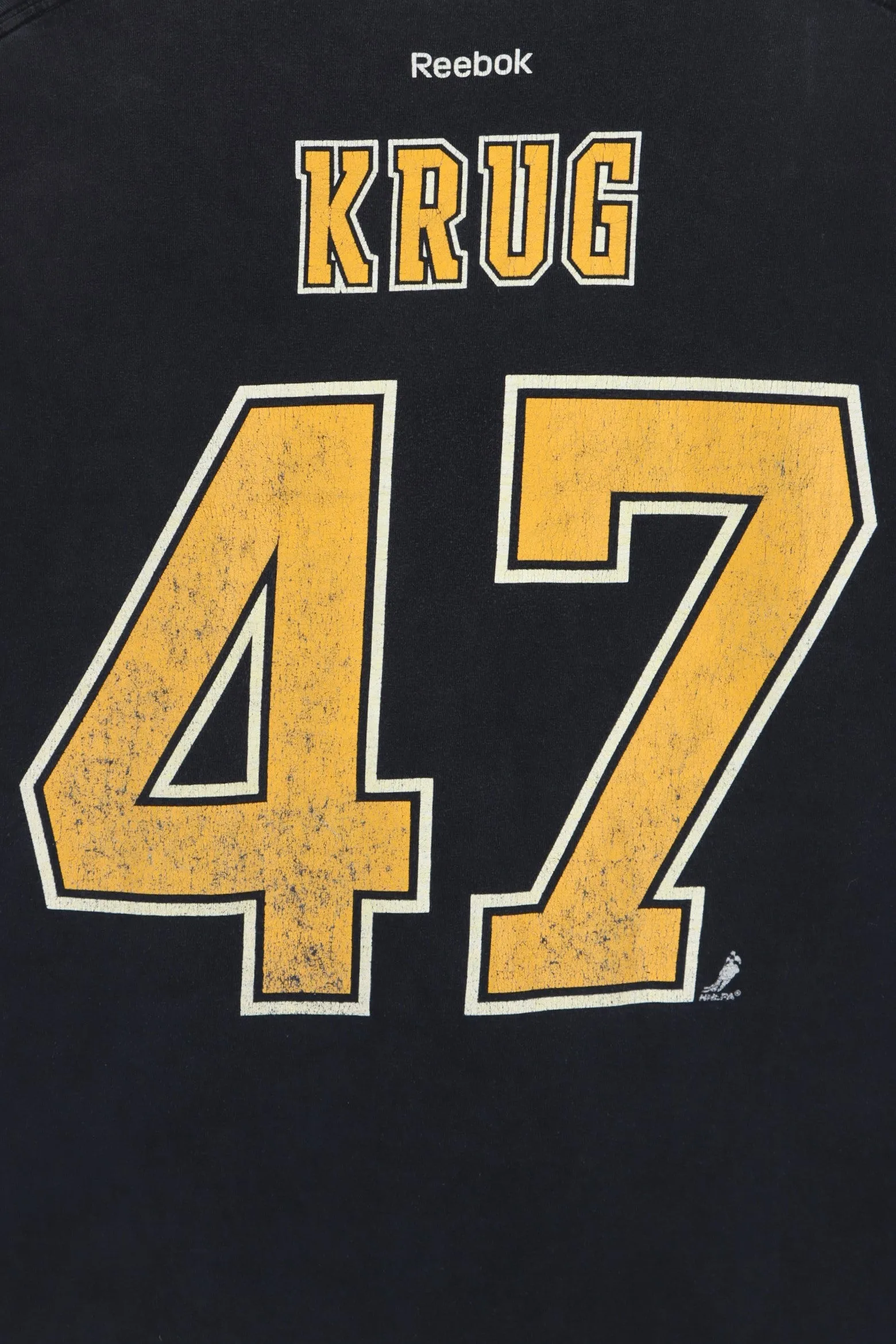 St. Louis Blues NHL Torey Krug #47 Front Back REEBOK T-Shirt (L)