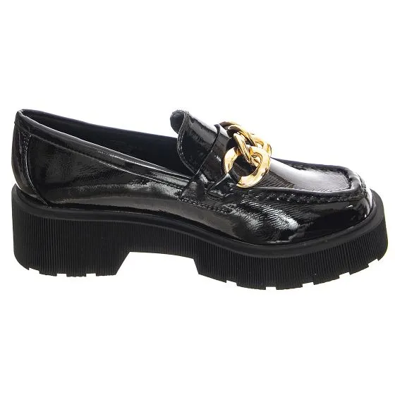 Steve Madden Womens Meadow Black Loafer Shoes