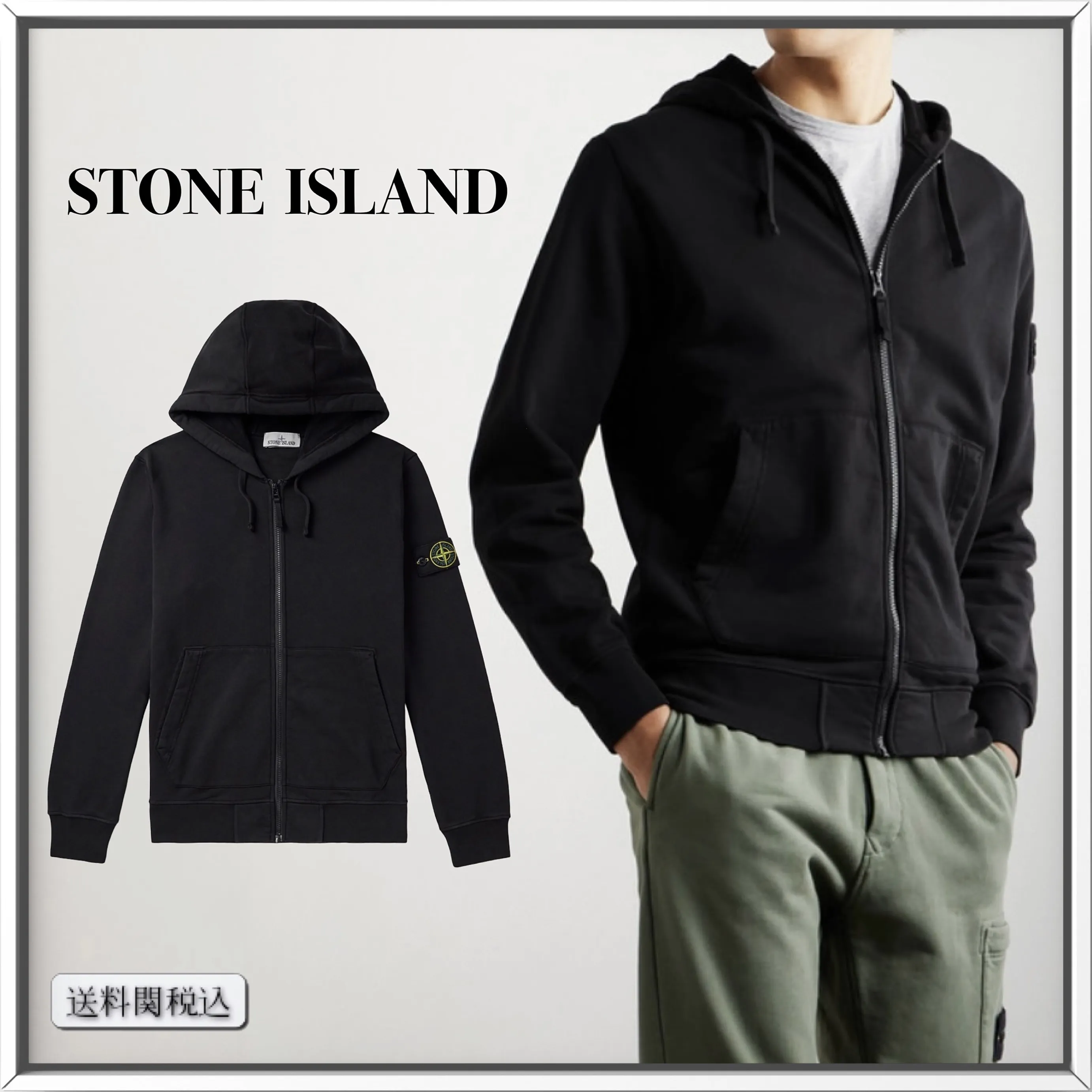 STONE ISLAND  |Street Style Plain Logo Hoodies