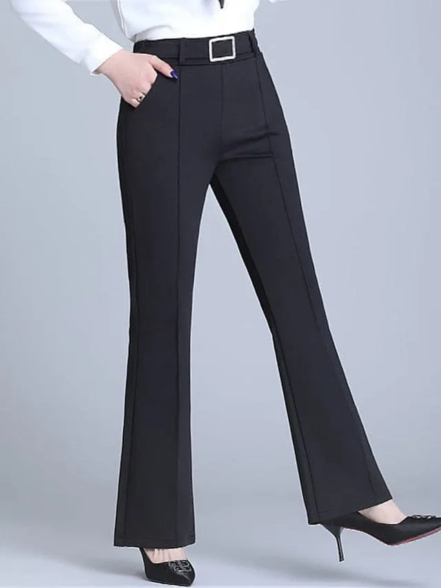 Stylish Women's Full Length High Waist Work Pants